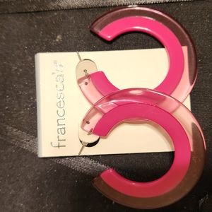Pink hoop earrings